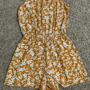 Old Navy Small Romper. Orange and white.